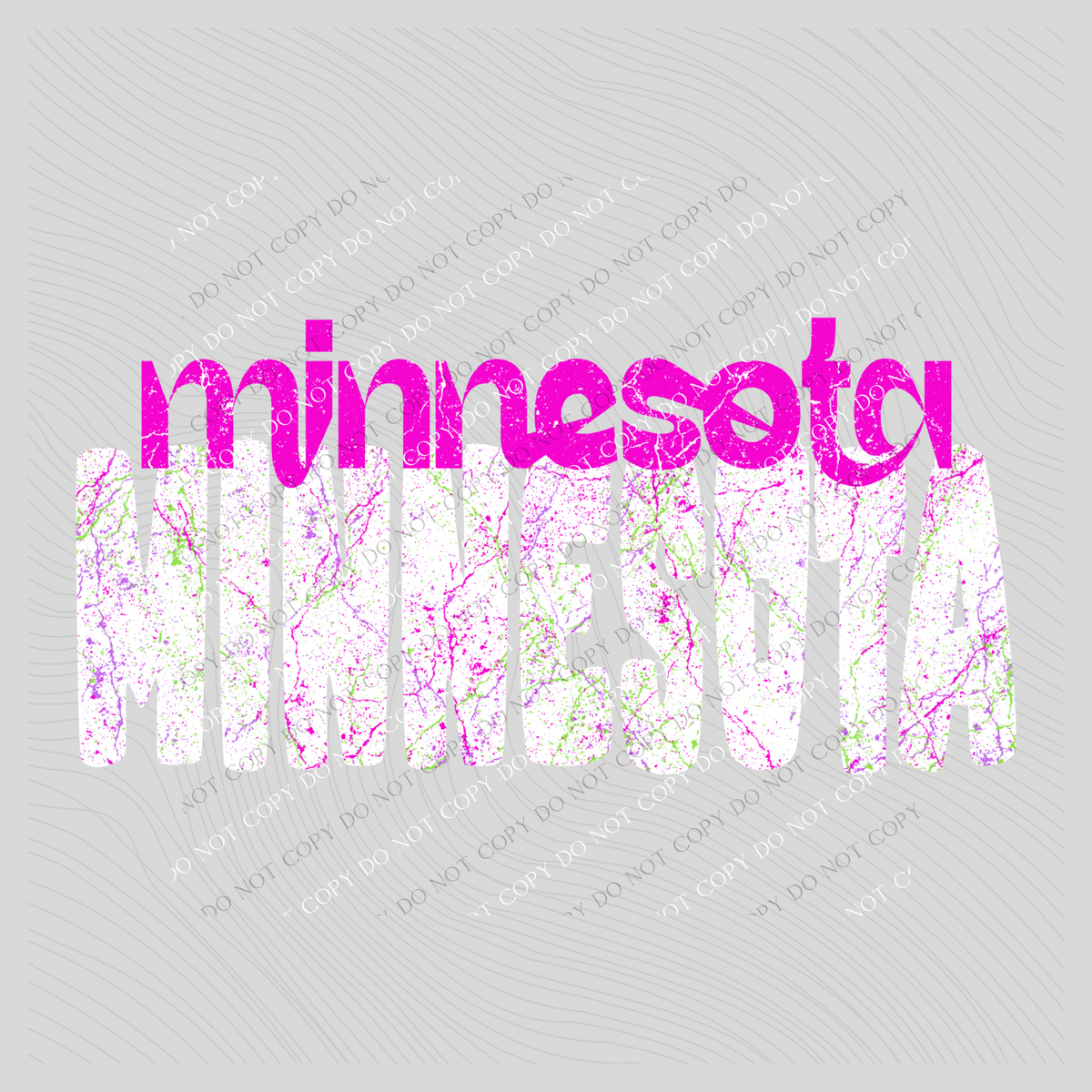 Minnesota Crackle in Neons & White Digital Design, PNG