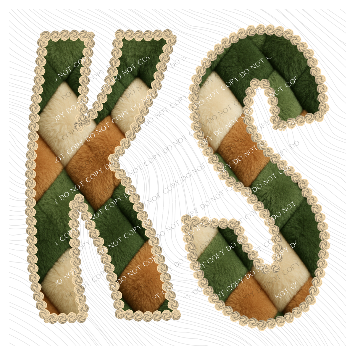 KS Kansas Stitched Argyle Fur Digital Download, PNG