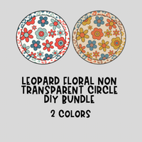 DIY ELEMENT BUNDLE - 2 Colors - Leopard Patriotic NON Transparent Circle