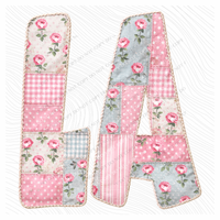 LA Louisiana Quilted Dainty Floral Digital Design, PNG