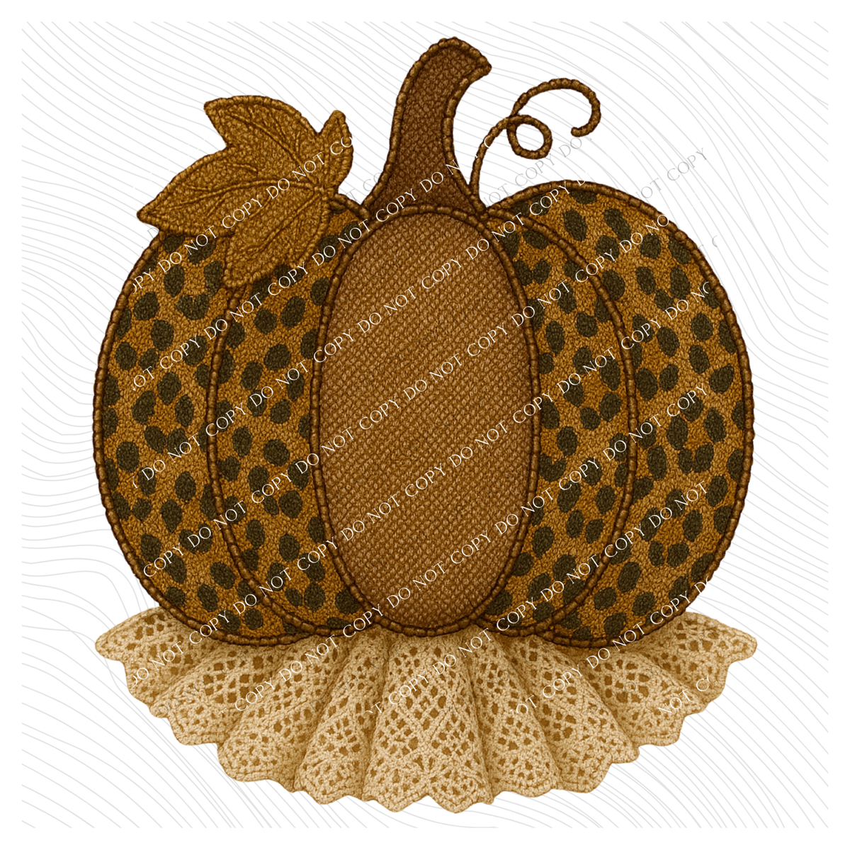 Pumpkin Leopard & Lace Digital Design, PNG