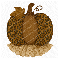 Pumpkin Leopard & Lace Digital Design, PNG