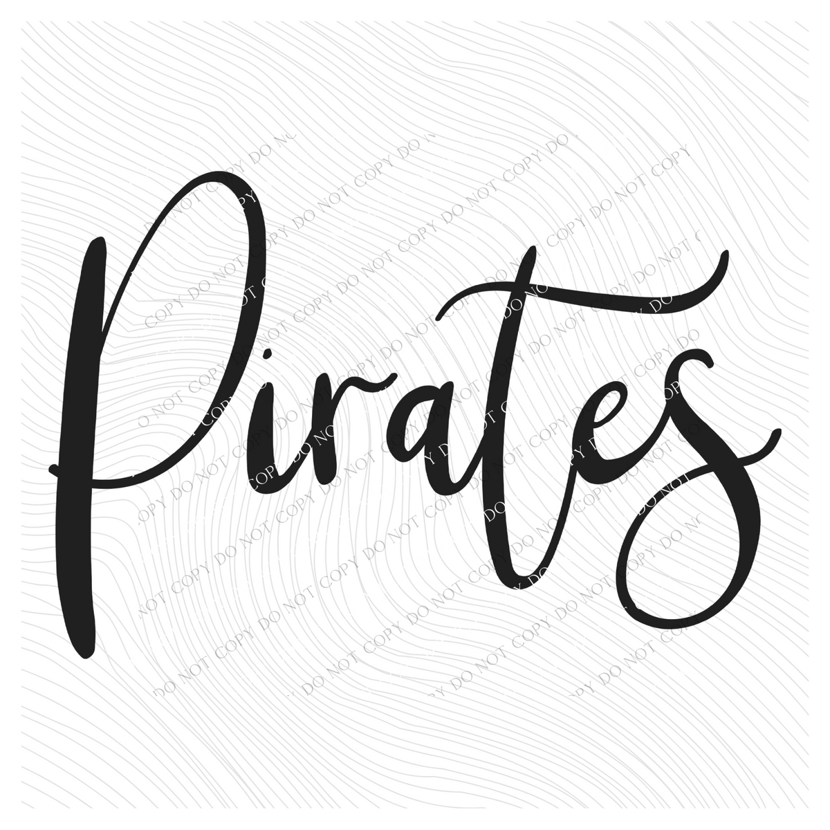 Pirates Script in Black Digital Download, PNG