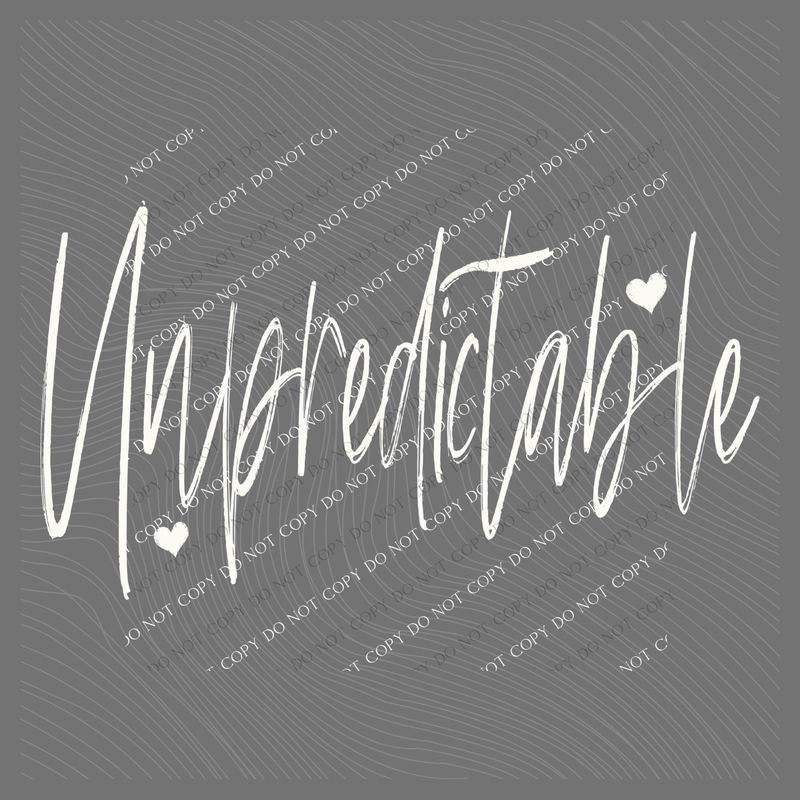 Unpredictable Sketched Script Hearts in Off-white Digital Design, PNG