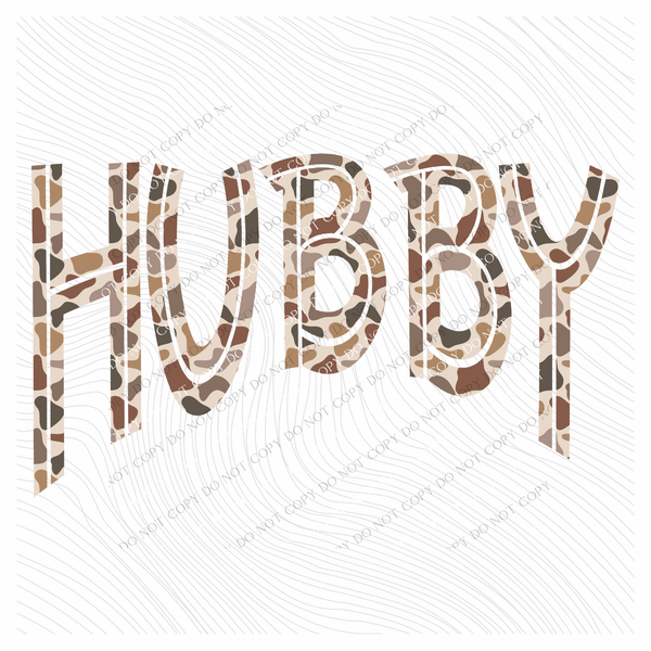 Hubby Camo Lines Curved Digital Design, PNG