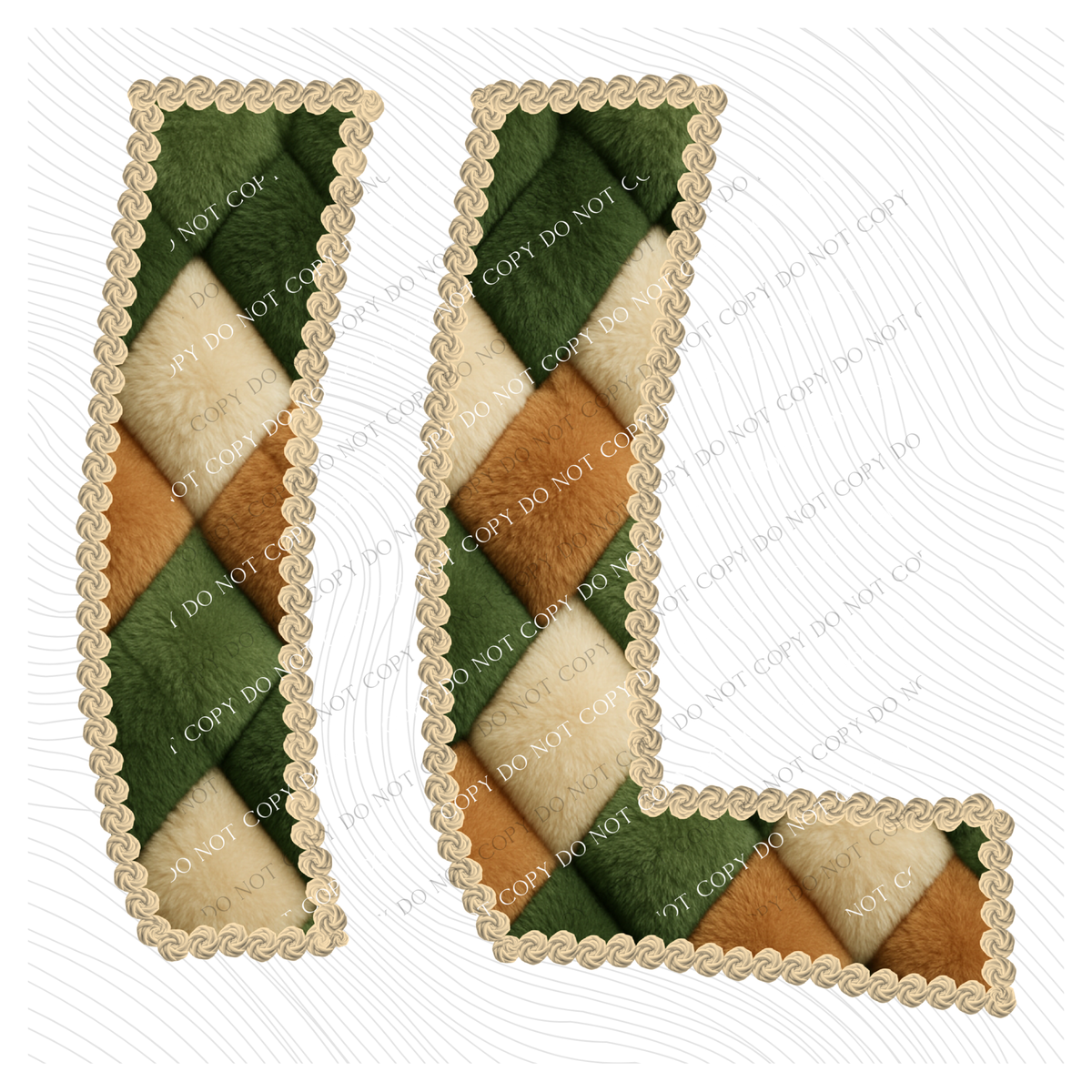 IL Illinois Stitched Argyle Fur Digital Download, PNG