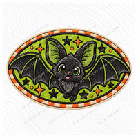Bat Halloween Chenille Patch Digital Design, PNG