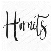 Hornets Script in Black Digital Download, PNG