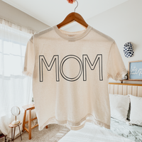 Mom Simple Outline in Black Digital Design, PNG