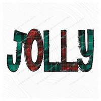 Jolly Glitter & Red & Green Plaid Digital Download, PNG