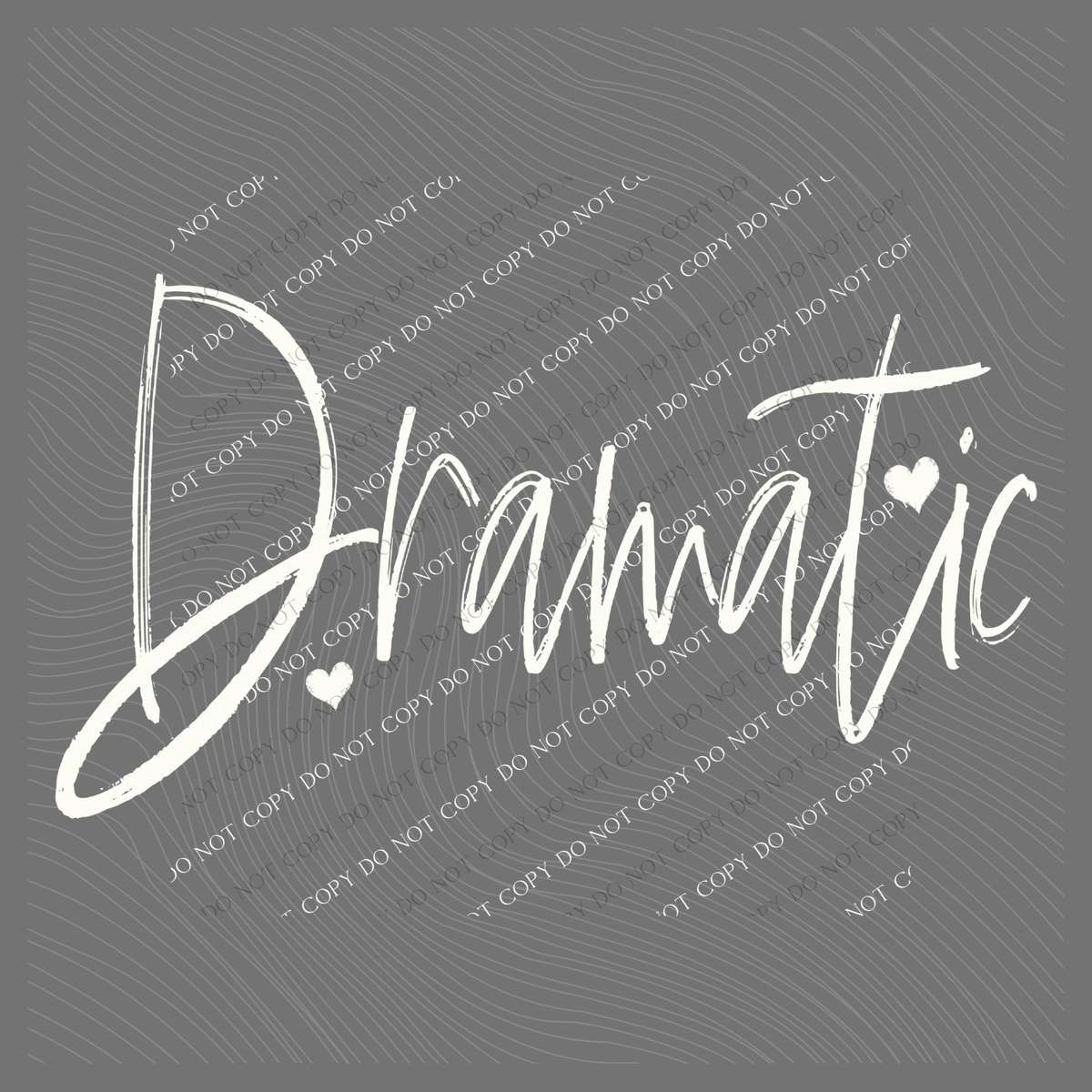 Dramatic Sketched Script Hearts in Off-white Digital Design, PNG