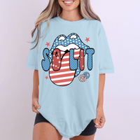 So Lit Patriotic Lips & Tongue Digital Design, PNG