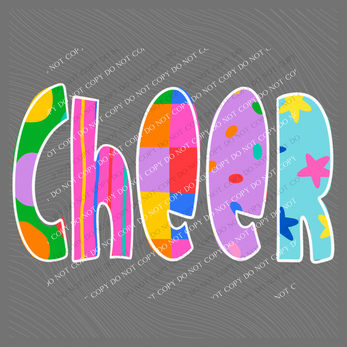 Cheer Color Pop Doodle Digital Design, PNG