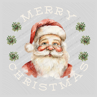 Merry Christmas Santa Circle Digital Design, PNG