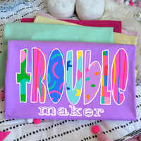 Trouble Maker Color Pop Doodle Digital Design, PNG