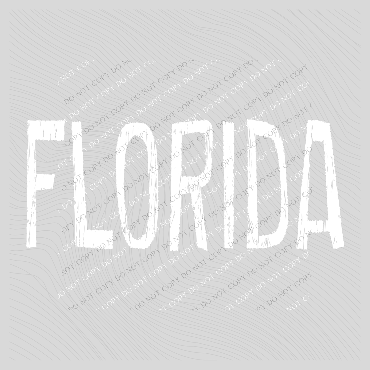 Florida Rough in White Digital Design, PNG