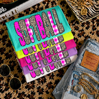 Softball Leopard Glitter, Gingham & Dot in Bright Pink Digital Design, PNG