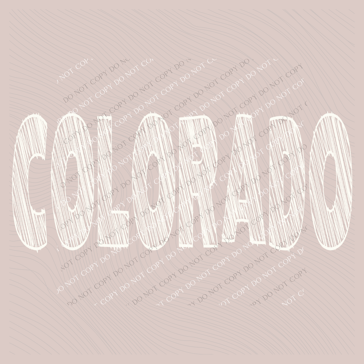 Colorado Scribble in Cream White Digital Design, PNG