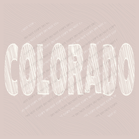 Colorado Scribble in Cream White Digital Design, PNG