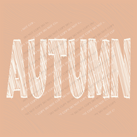 Autumn Scribble in Cream Fall Digital Design, PNG