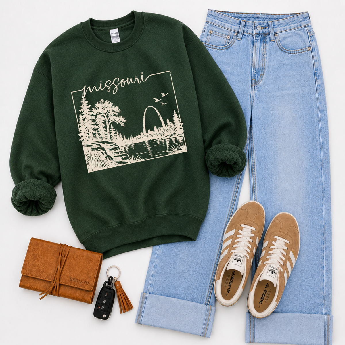 States Nature Scenery Silhouette (includes both brown & cream with purchase) Digital Design, PNG