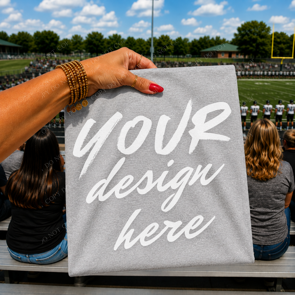 Game Day Sports Flatlay Mockup, Gildan G500 Sport Grey