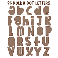 Plaid, Leopard & Dots Doodle Alphabet Set, Includes Fall Clipart! | PNG Alphabet Letters Only