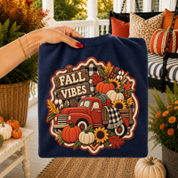 Fall Vibes Faux Chenille Patch Digital Design, PNG