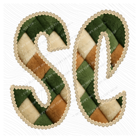 SC South Carolina Stitched Argyle Fur Digital Download, PNG