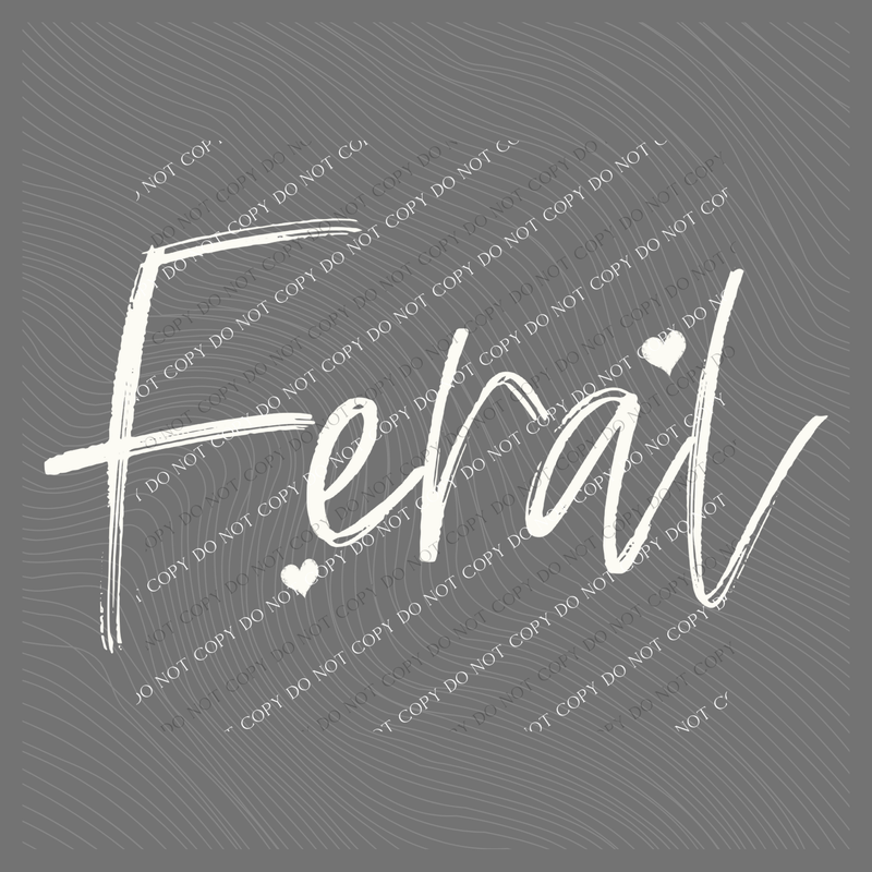 Feral Sketched Script Hearts in Off-white Digital Design, PNG