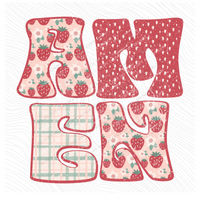 Amen Groovy Strawberry Patch Distressed Digital Design, PNG