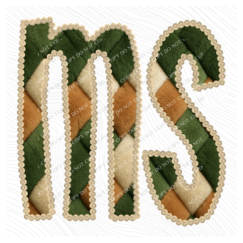 MS Mississippi Stitched Argyle Fur Digital Download, PNG
