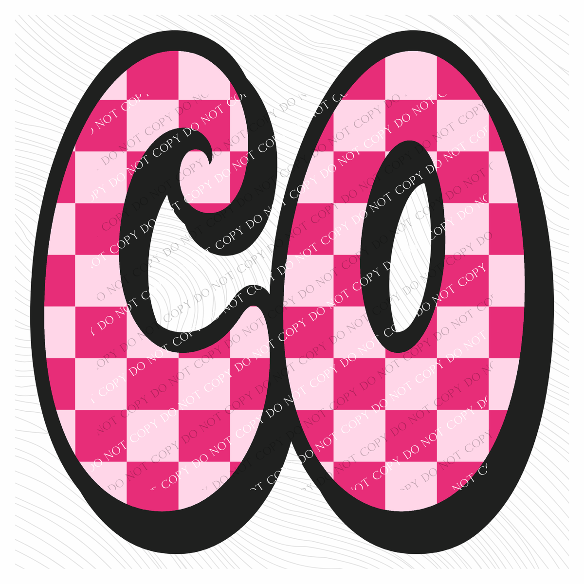 CO Colorado Retro Checkers in Pinks Digital Design, PNG