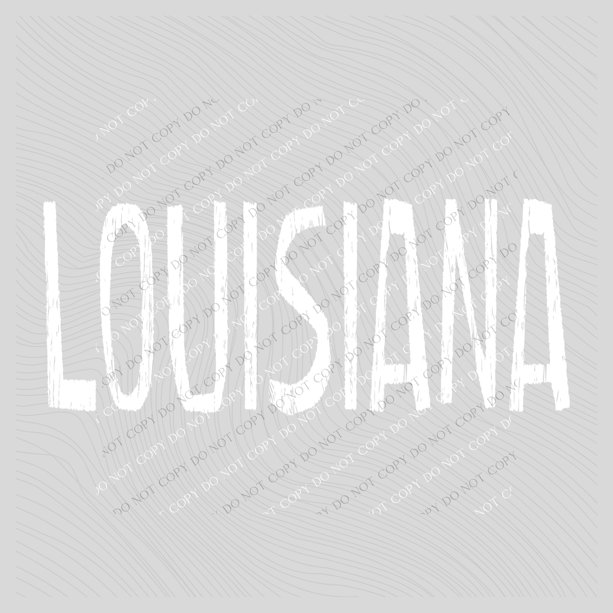 Louisiana Rough in White Digital Design, PNG