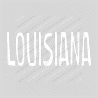 Louisiana Rough in White Digital Design, PNG