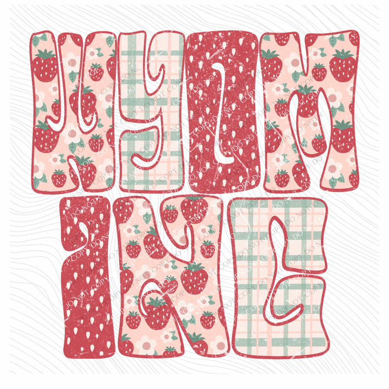 Wyoming Groovy Strawberry Patch Distressed Digital Design, PNG