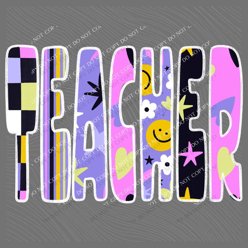 Teacher Happy Days Doodle Back to School Digital Design, PNG