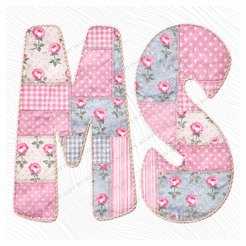 MS Mississippi Quilted Dainty Floral Digital Design, PNG