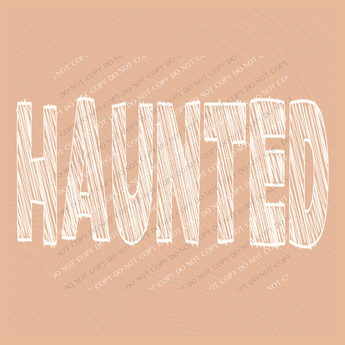 Haunted Scribble in Cream Fall Digital Design, PNG