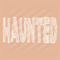 Haunted Scribble in Cream Fall Digital Design, PNG