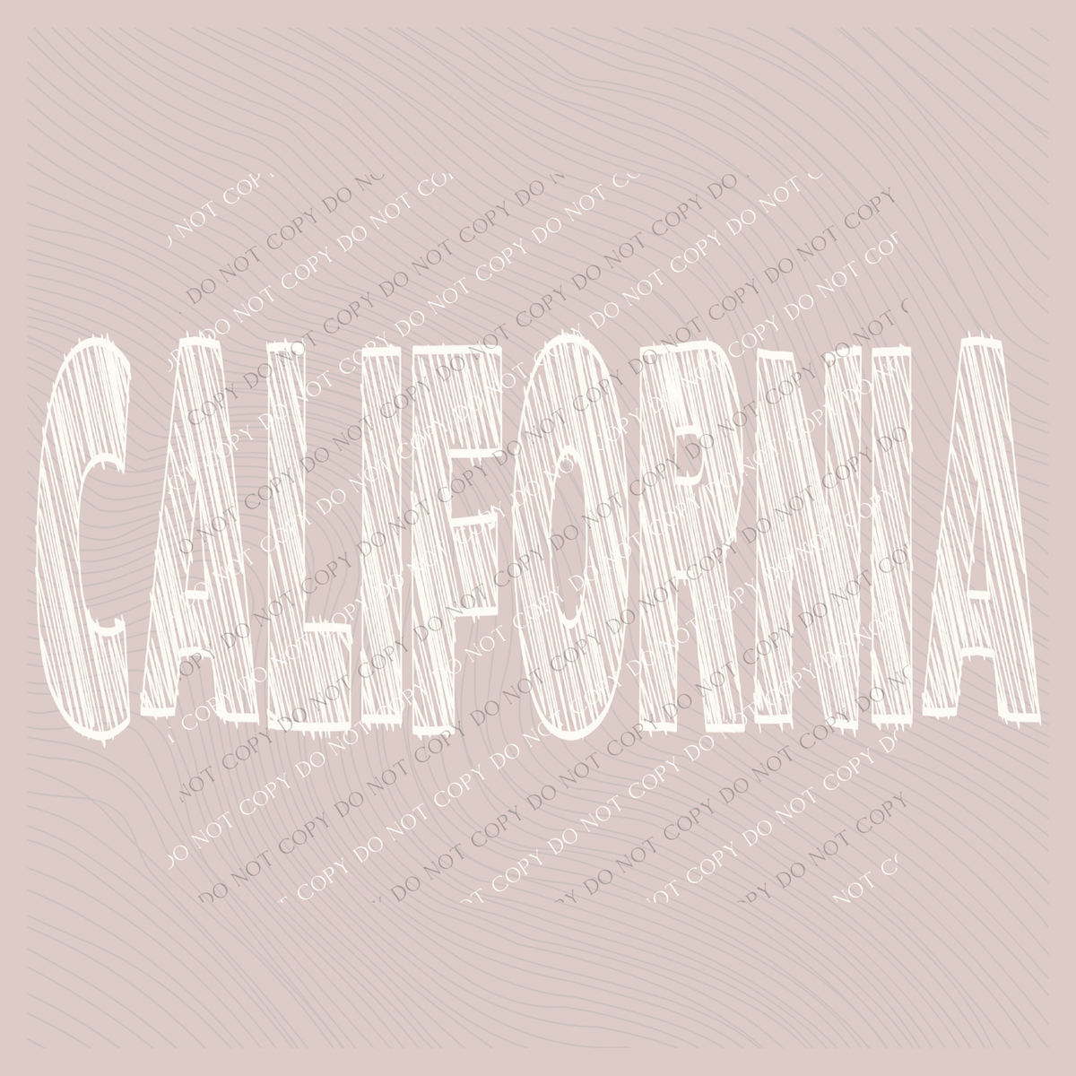 California Scribble in Cream White Digital Design, PNG