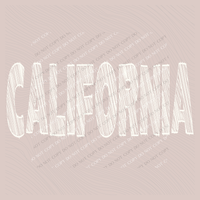 California Scribble in Cream White Digital Design, PNG