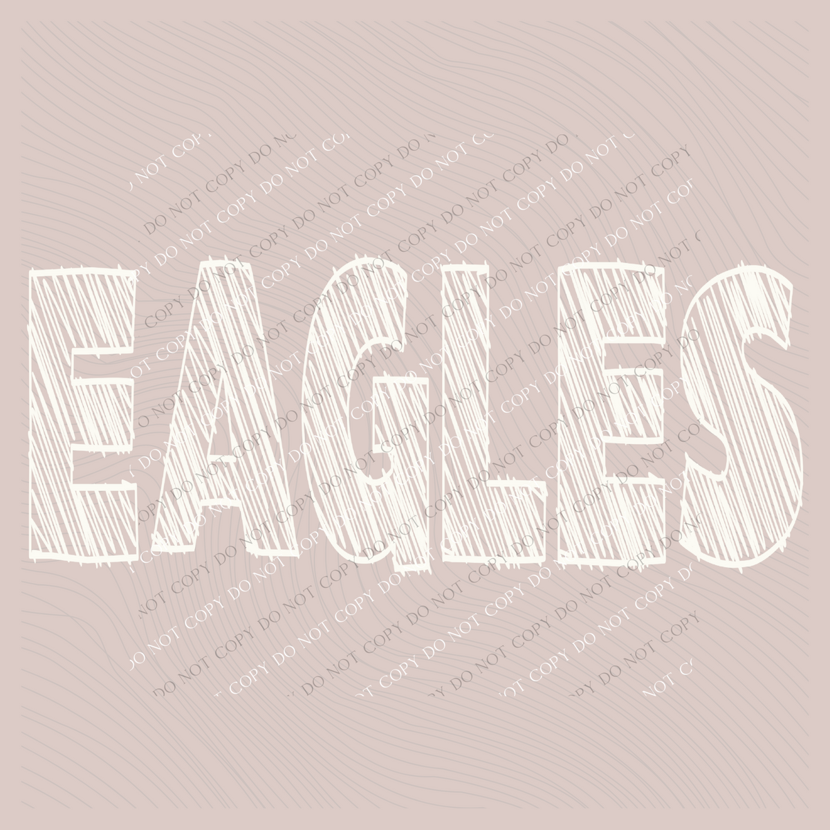 Eagles Scribble in Cream White Digital Design, PNG