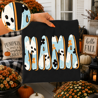 Mama with Cute Ghost Fall Digital Design, PNG