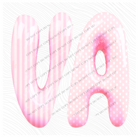 Virginia Balloon Striped Polka Dot Digital Design, PNG