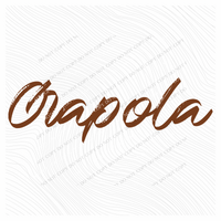 Crapola Western Script in Brown Digital Design, PNG