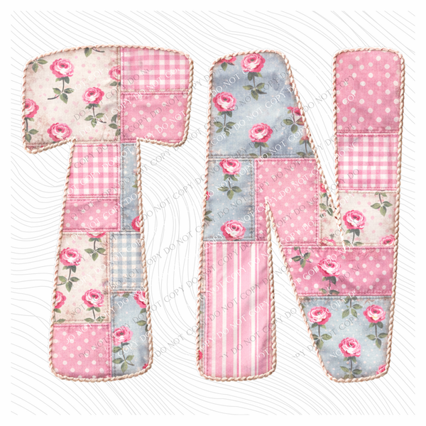 TN Tennessee Quilted Dainty Floral Digital Design, PNG