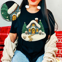 Christmas House Knitted Digital Download, PNG