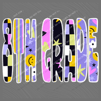 8th Grade Happy Days Doodle Back to School Digital Design, PNG