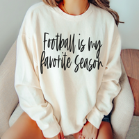 Football is my favorite Season Script in Black Digital Download, PNG